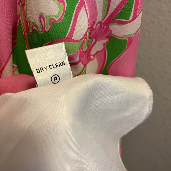 Lily Pulitzer Silk Pink Green Midi Halter Dress - Picture 12 of 12